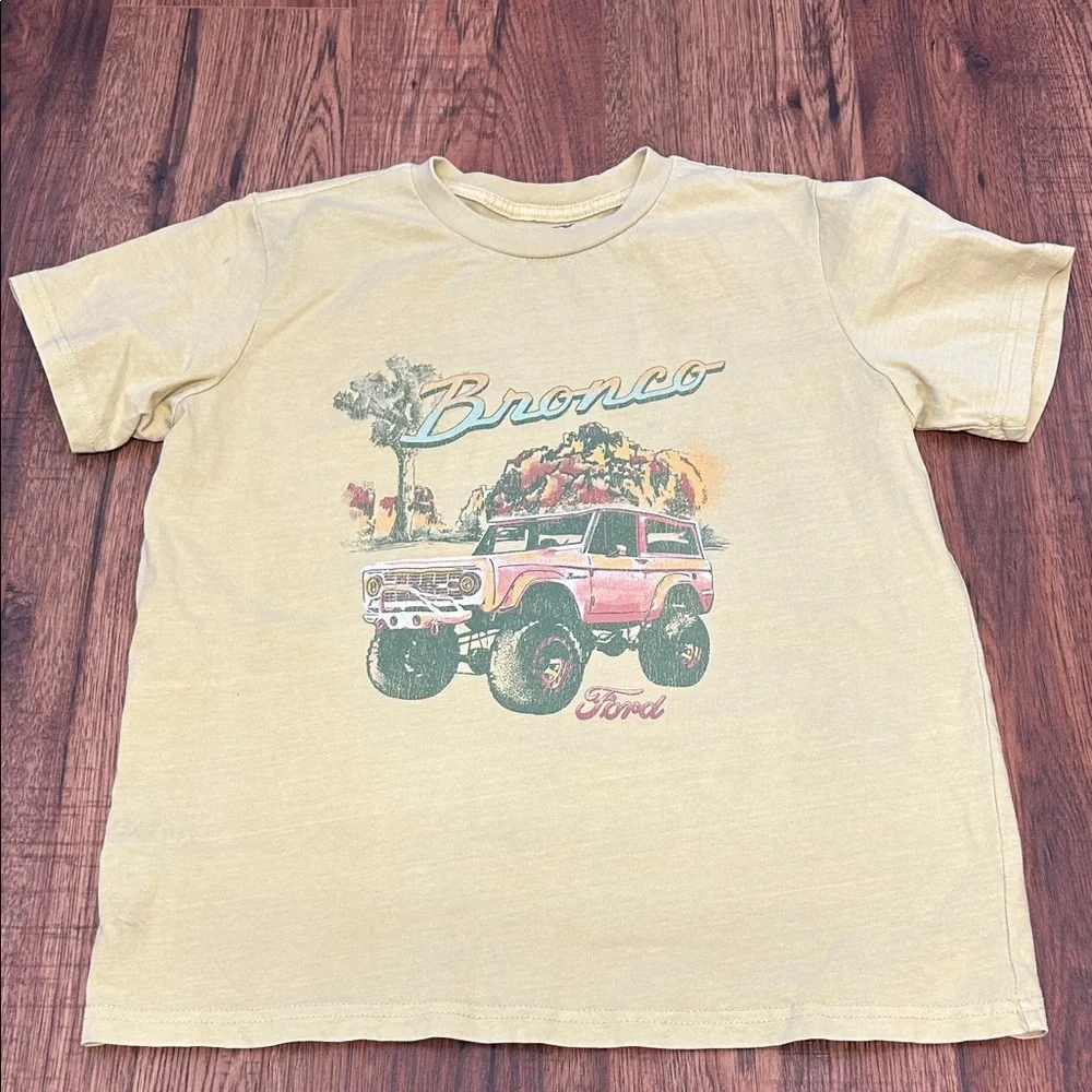 Girls Ford Bronco Tee - Light Yellow - Picture 1 of 2